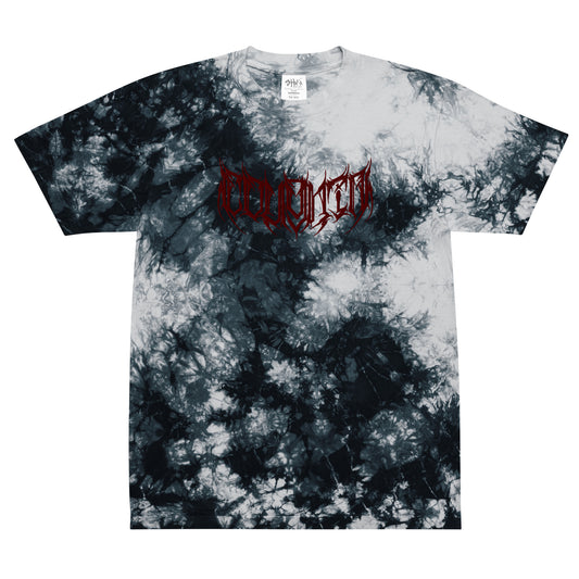 COUGHIN Official Unisex Embroidered Logo Oversized Tie-Dye T-Shirt